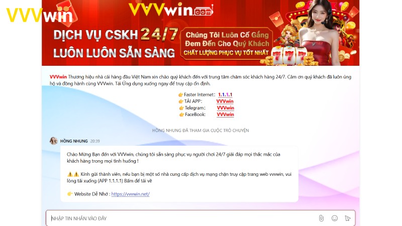CSKH vô cùng nhiệt tình chuyên nghiệp cho bet thủ